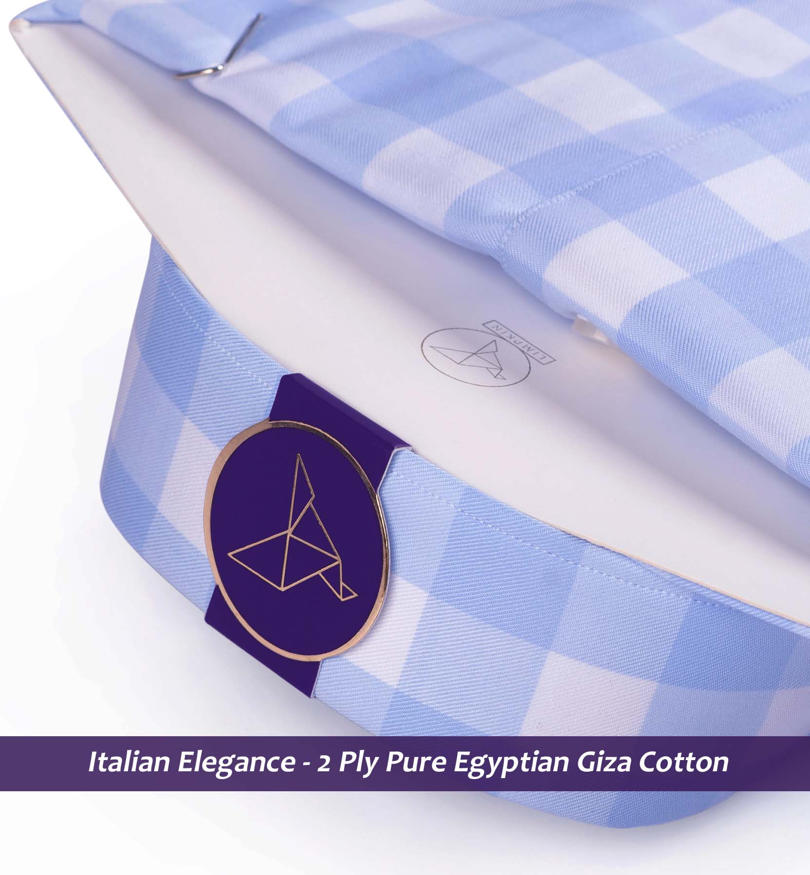 Serbia- Oxford Blue & White Check