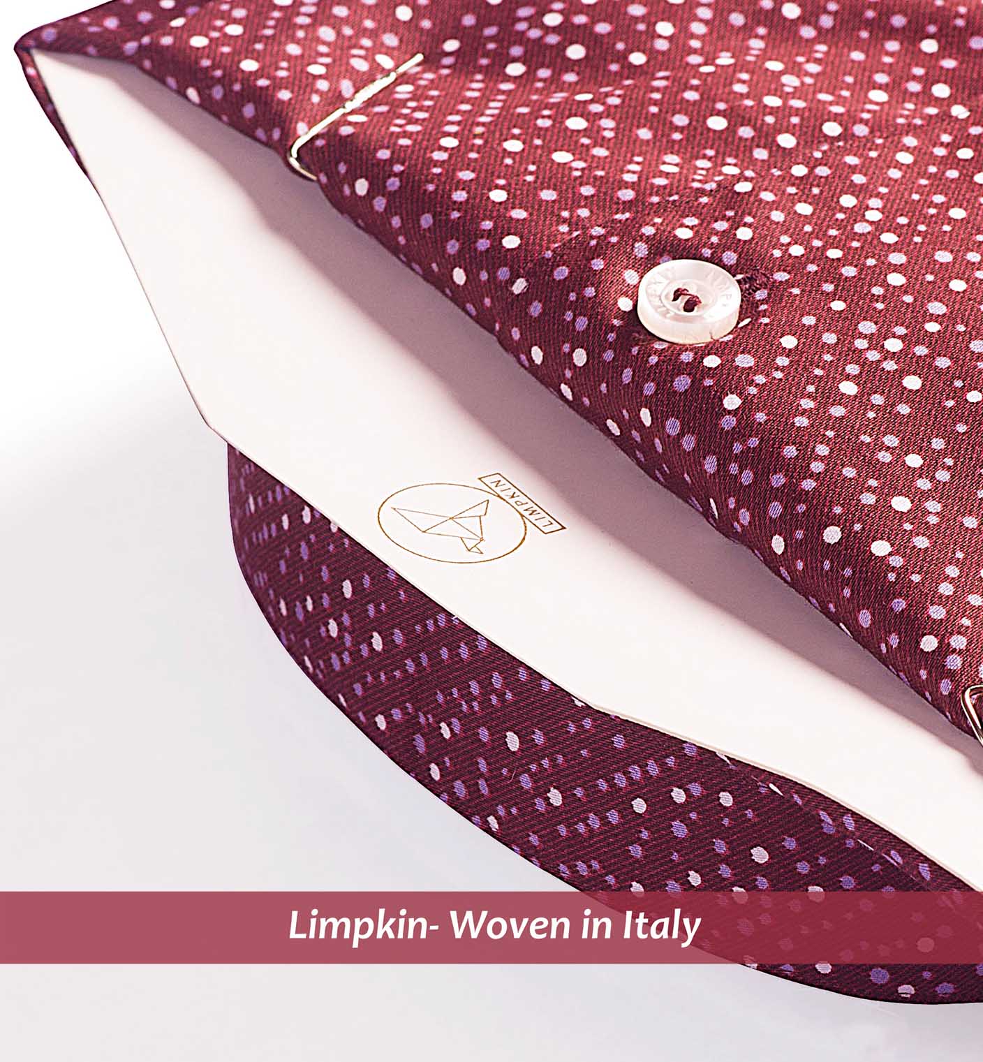 Men's shirt in burgundy magical dotted print - Limpkin Shirts