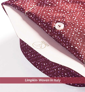 Men's shirt in burgundy magical dotted print - Limpkin Shirts