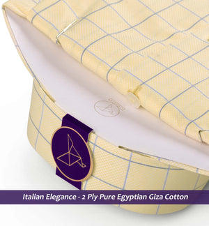 Treviso- Daffodil Yellow & Blue Check