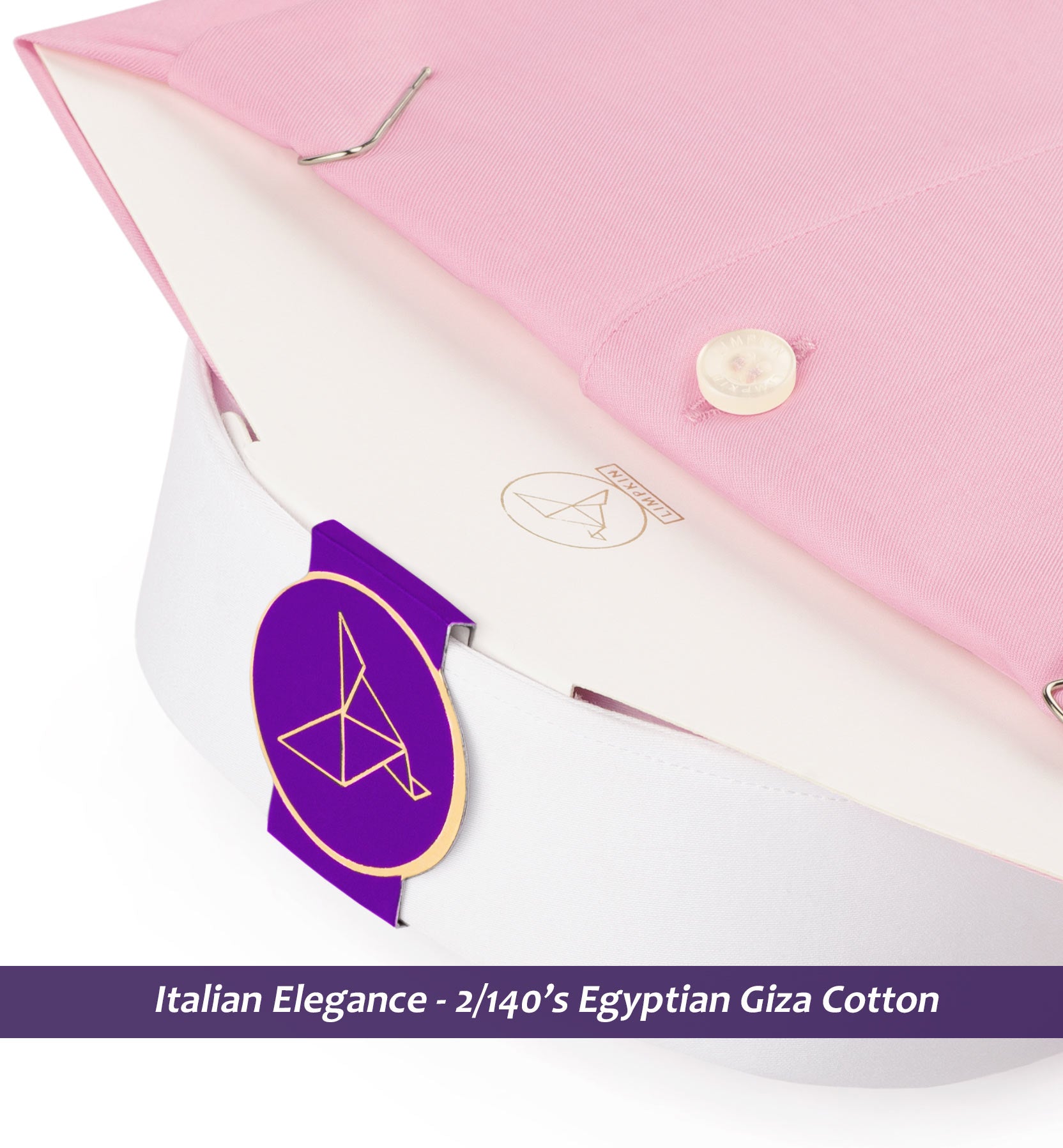Mayfair- Flamingo Pink Solid- White Collar- 2/140 Egyptian Giza Cotton