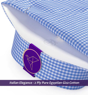 Orlando- Azure Blue & White Magical Check