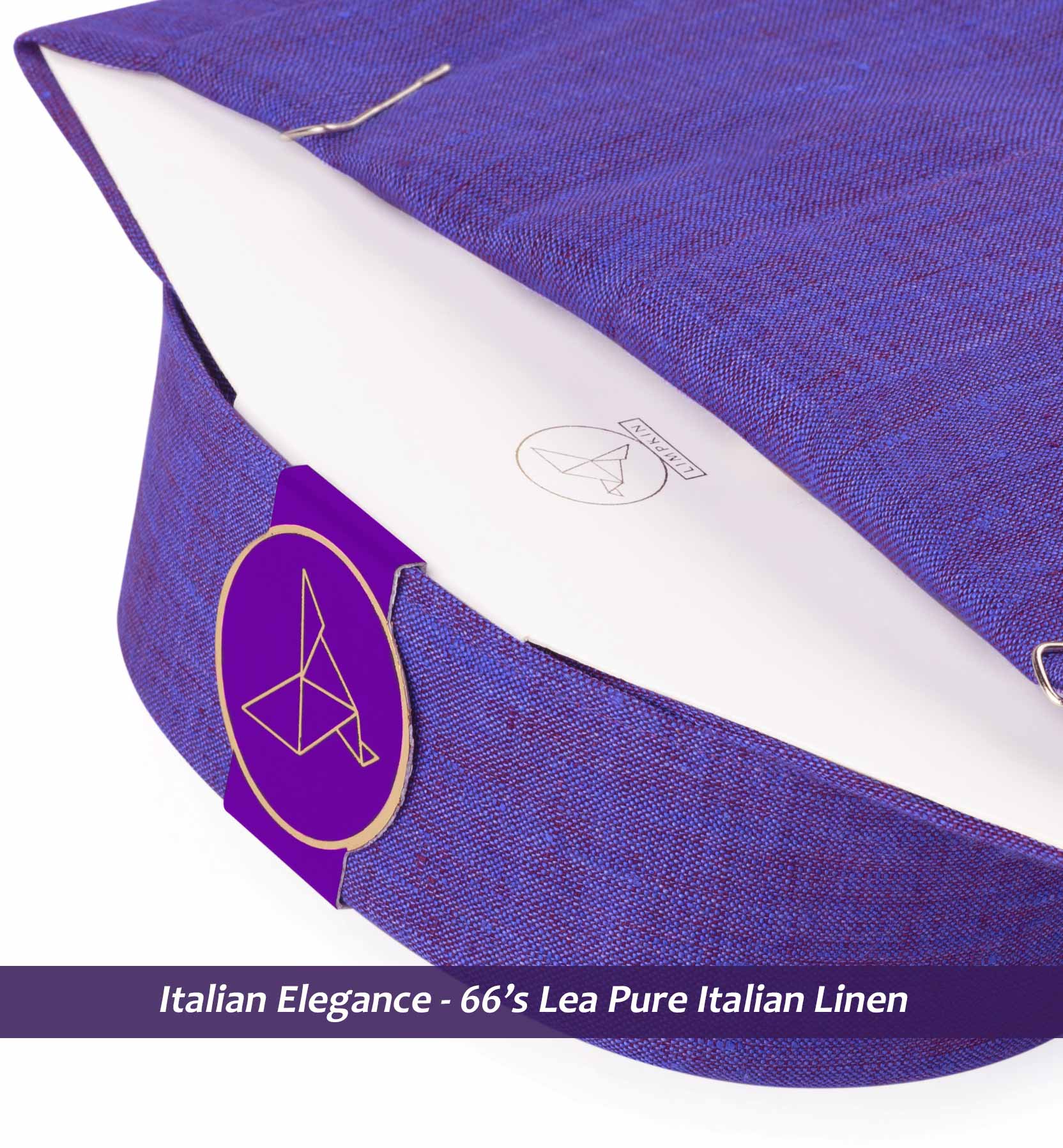 Sorrento- Amethyst Solid Linen- 66's Lea Pure Italian Linen