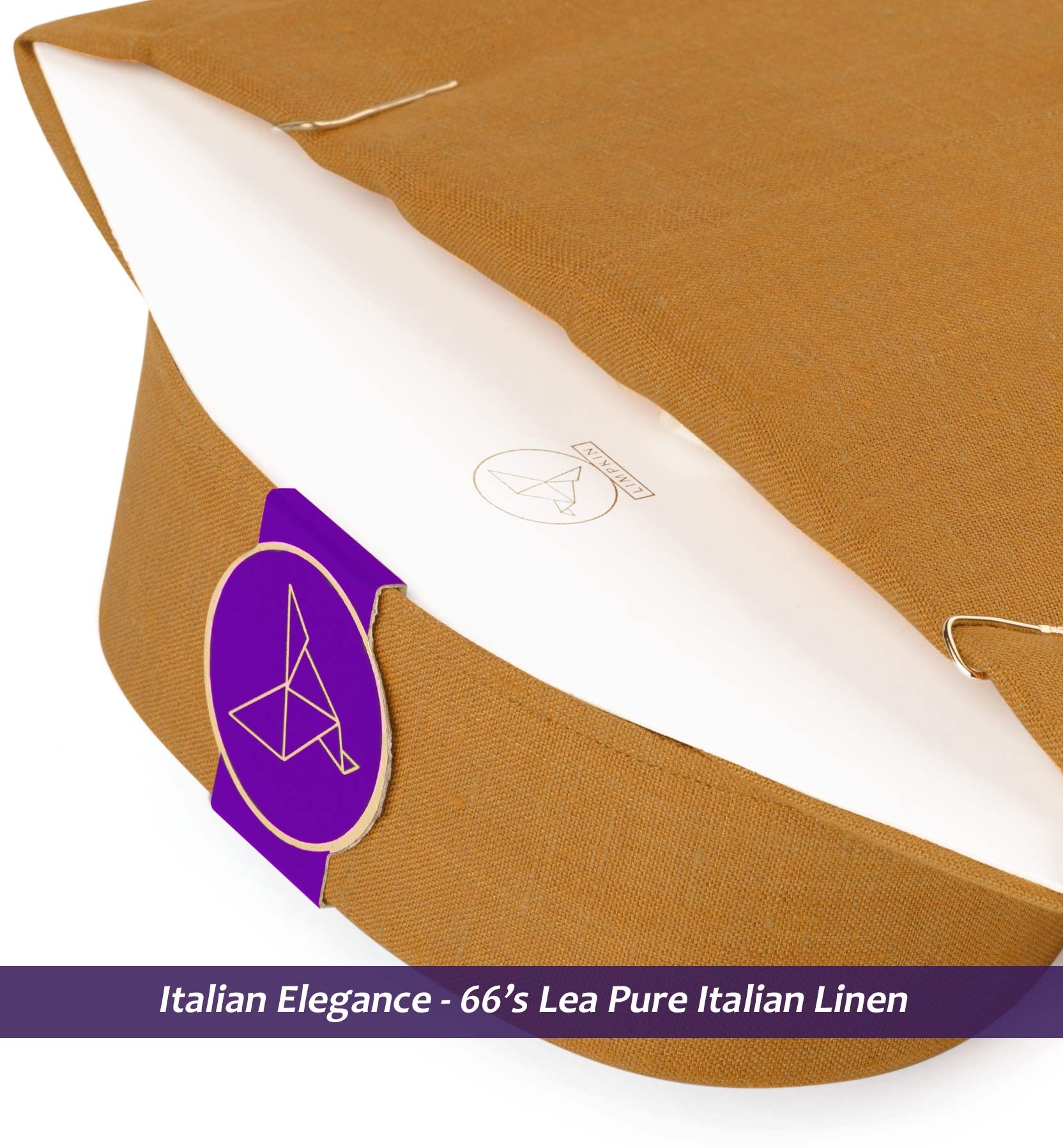 Moscow- Caramel Solid Linen- 66's Lea Pure Italian Linen