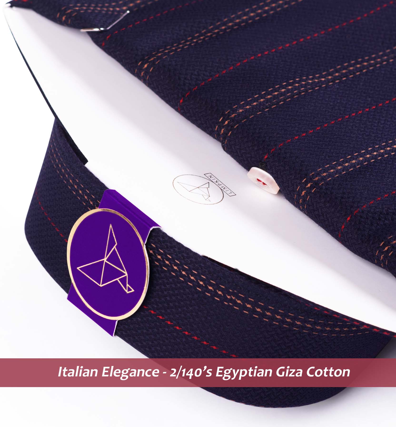 California- Dark Navy & Burgundy Stripe
