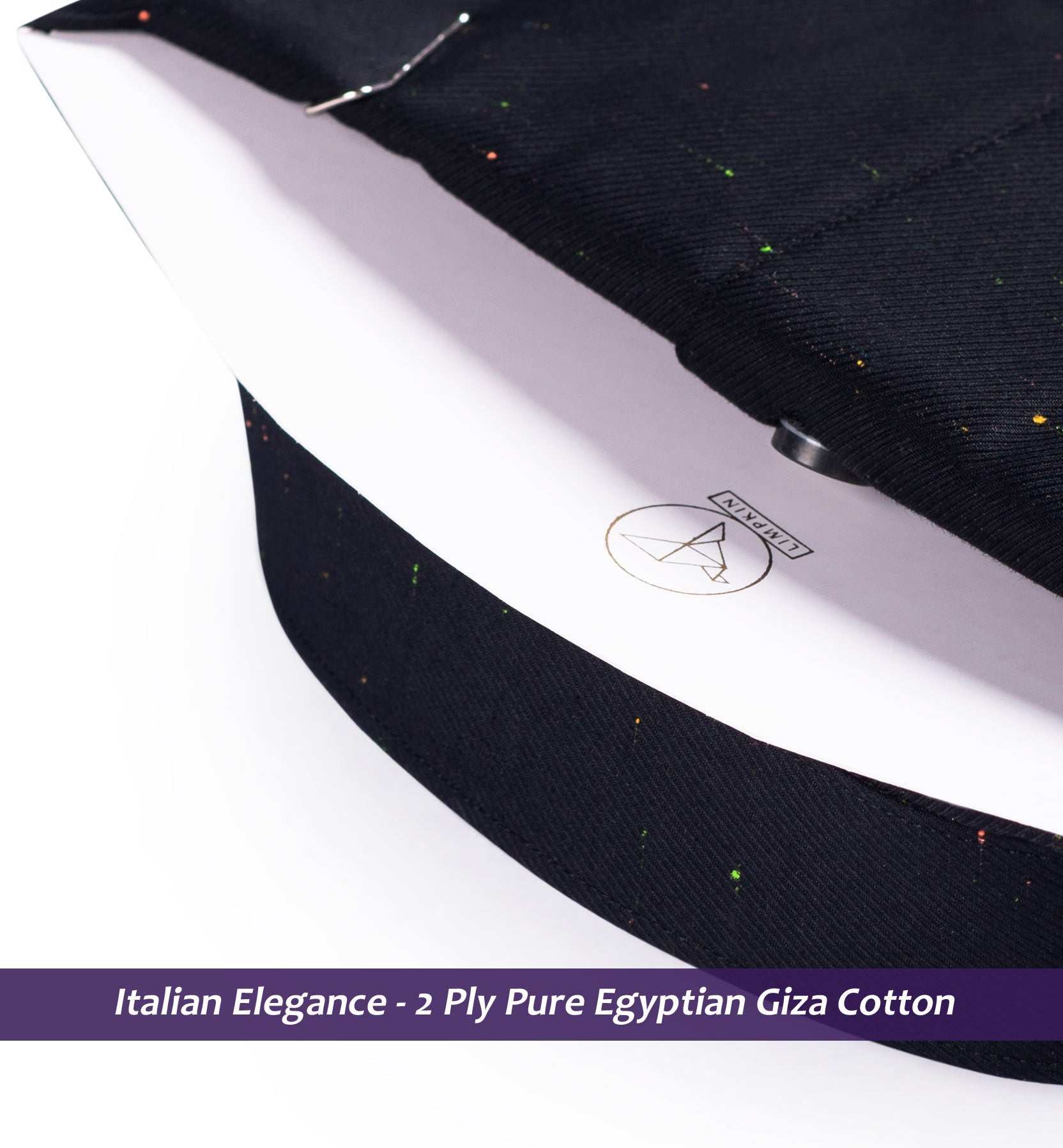 Trieste- Black Twill- Mandarin Collar
