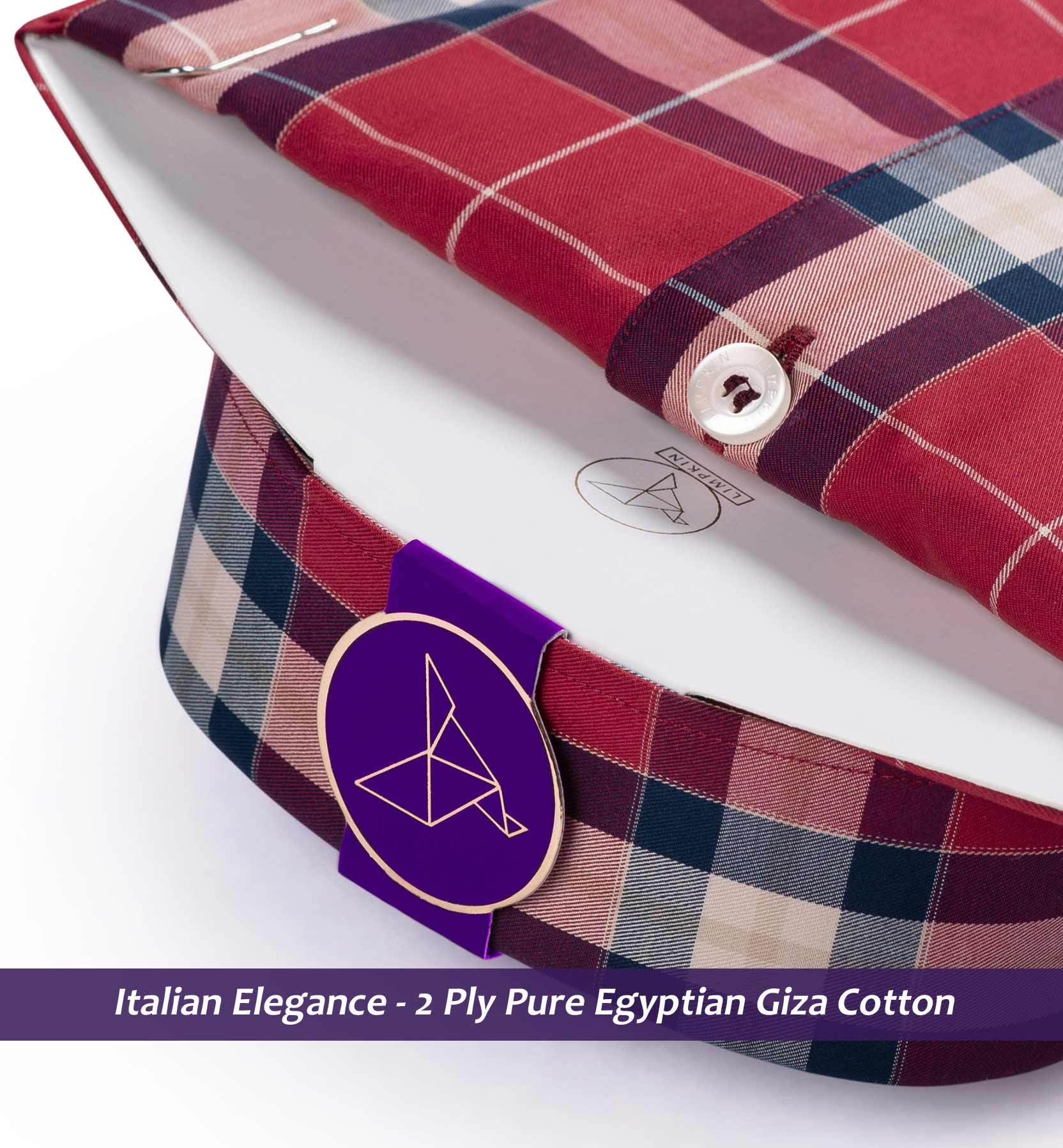 Houston- Rosewood Burgundy & Navy Check