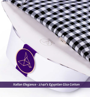 Vasco- Black & White Gingham Check