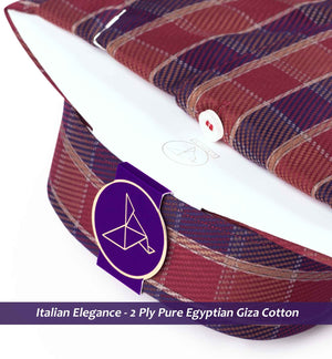 Rochdale- Burgundy & Beige Check
