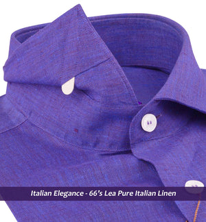 Sorrento- Amethyst Solid Linen- 66's Lea Pure Italian Linen