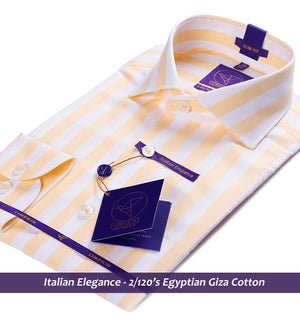 Montrouge - Daffodil Yellow & White Stripe