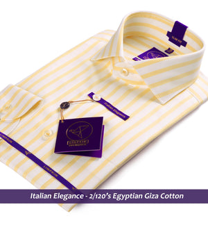 Striped Shirt - Yellow | Formal Shirts for Men - Limpkin
