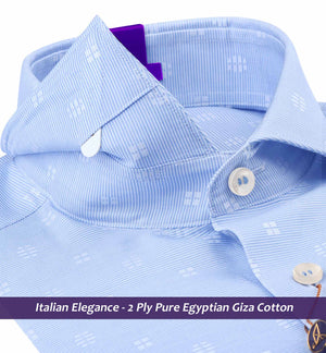 Zurich- Sky Blue Horizontal Stripe