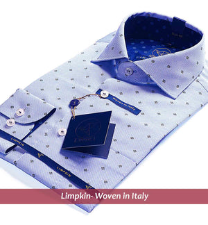 Printed Shirts - Navy Blue & Polka Dot | Mens Shirts - Limpkin