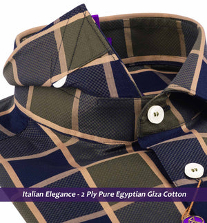 Athens- Moss Green & Navy Magical Check