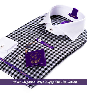 Vasco- Black & White Gingham Check