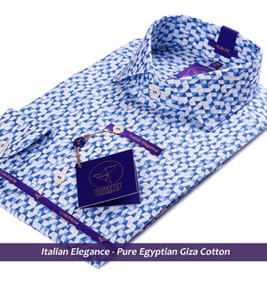 Napier- Blue & White Geo Print