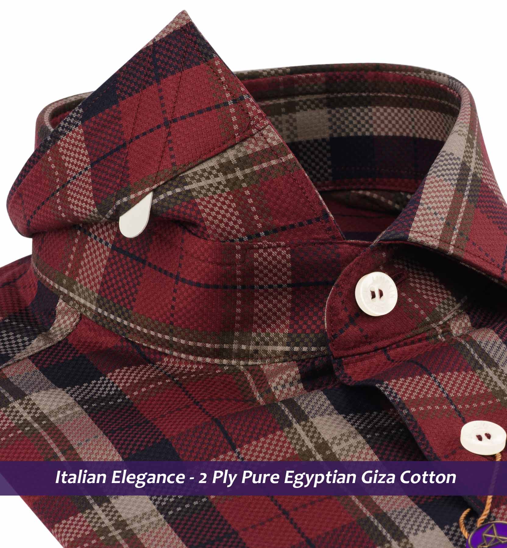 Omaha- Navy & Burgundy Magical Check
