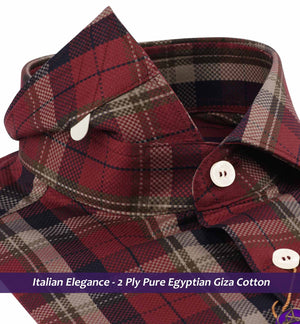 Omaha- Navy & Burgundy Magical Check
