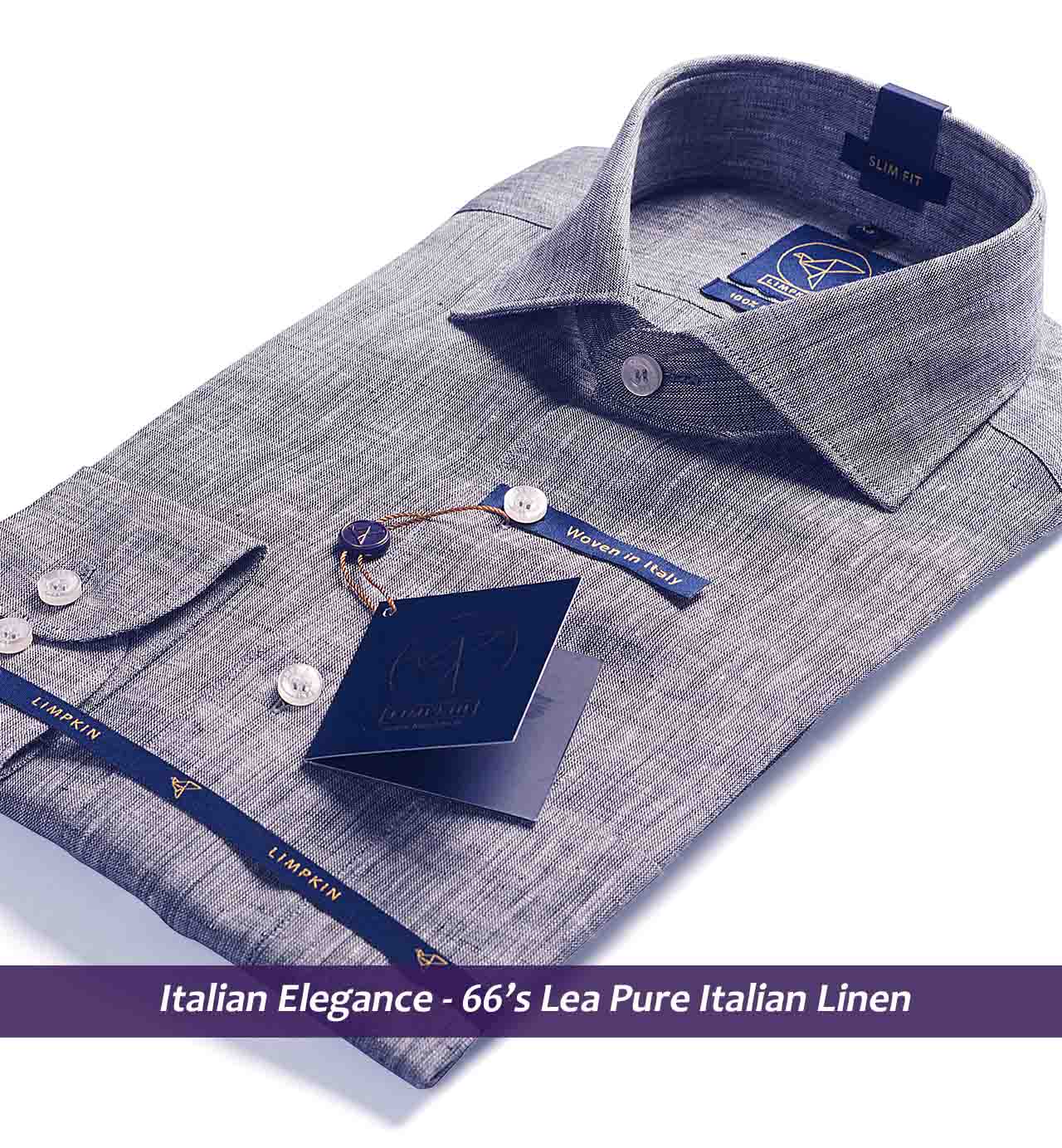 Linen Shirts - Grey | Shirts for Men - Limpkin