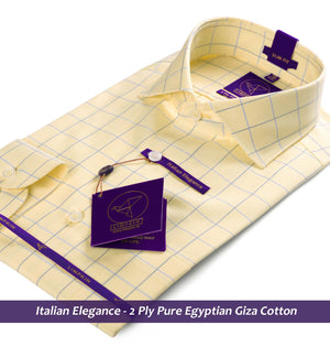 Treviso- Daffodil Yellow & Blue Check