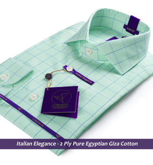 Brampton- Mint Green & Blue Magical Check