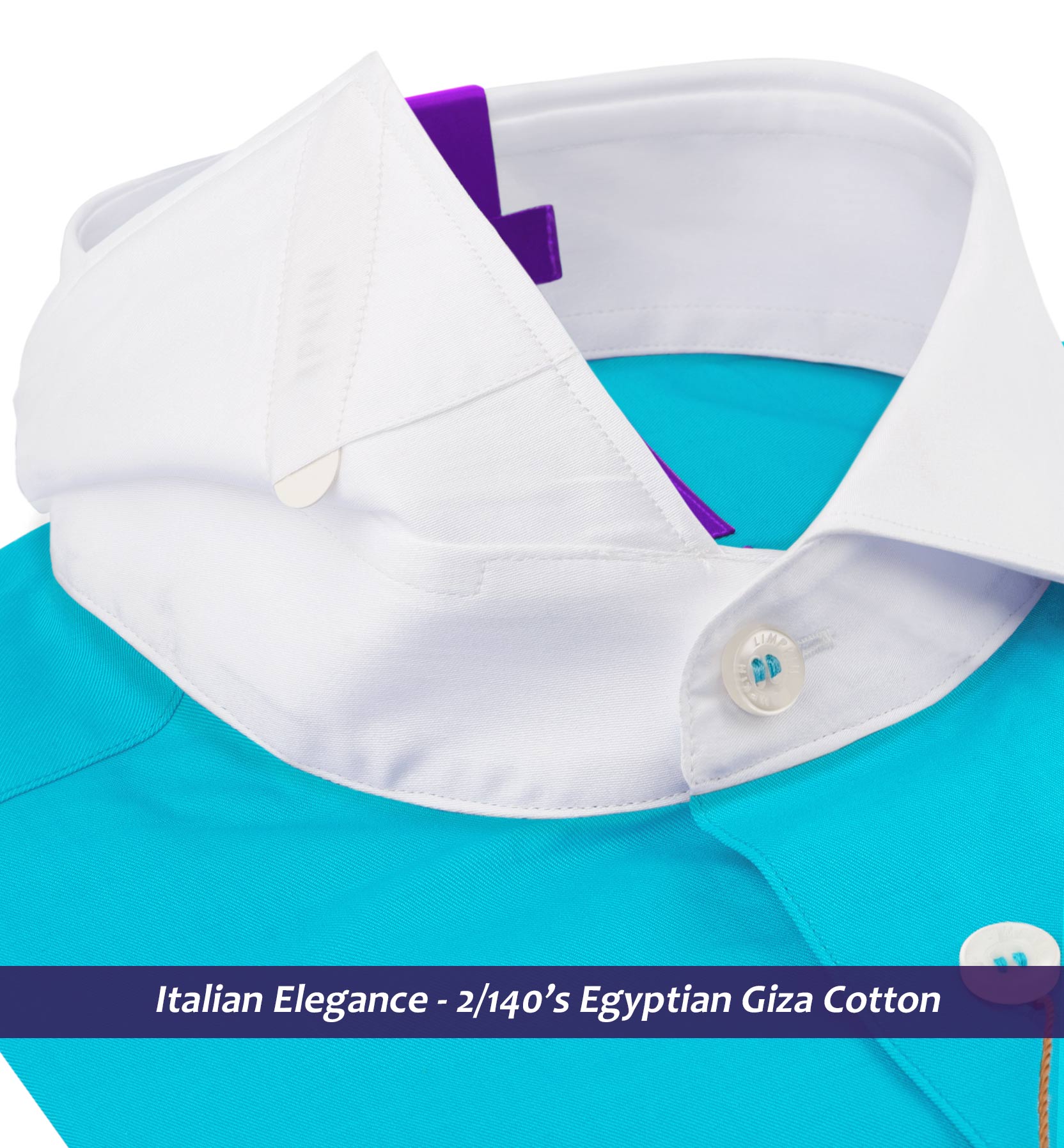 Napoli- Formal Turquoise with White Collar