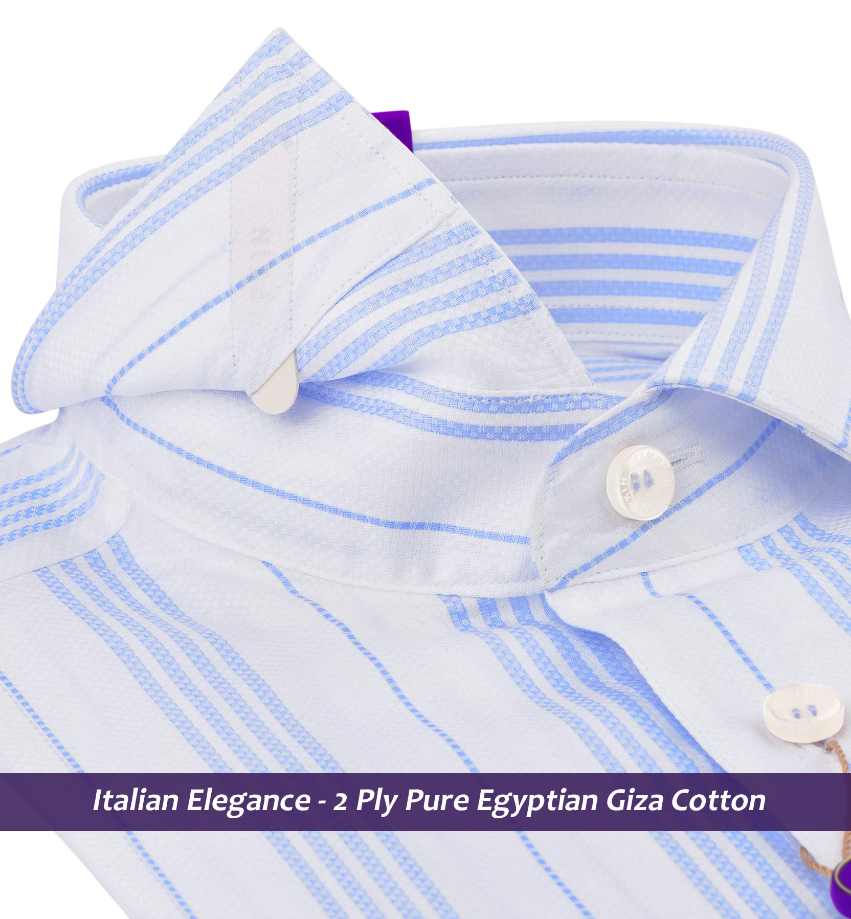 Berkeley- Cerulean Blue & White Stripe