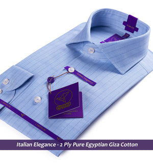 Petersburg- Sky Blue MÃƒÂ©lange Herringbone Stripe