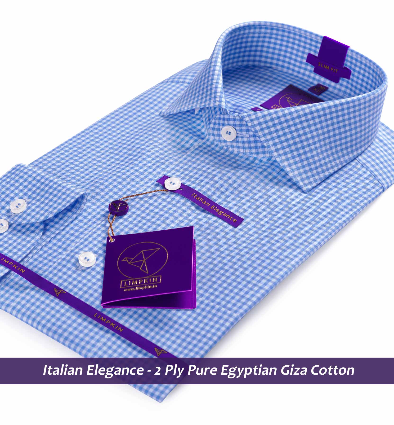 Orlando- Azure Blue & White Magical Check