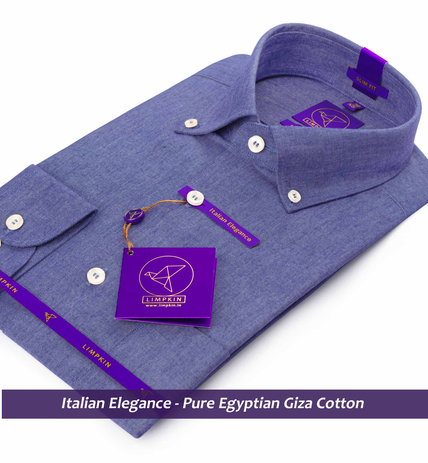 Stockport- Navy Oxford Button Down