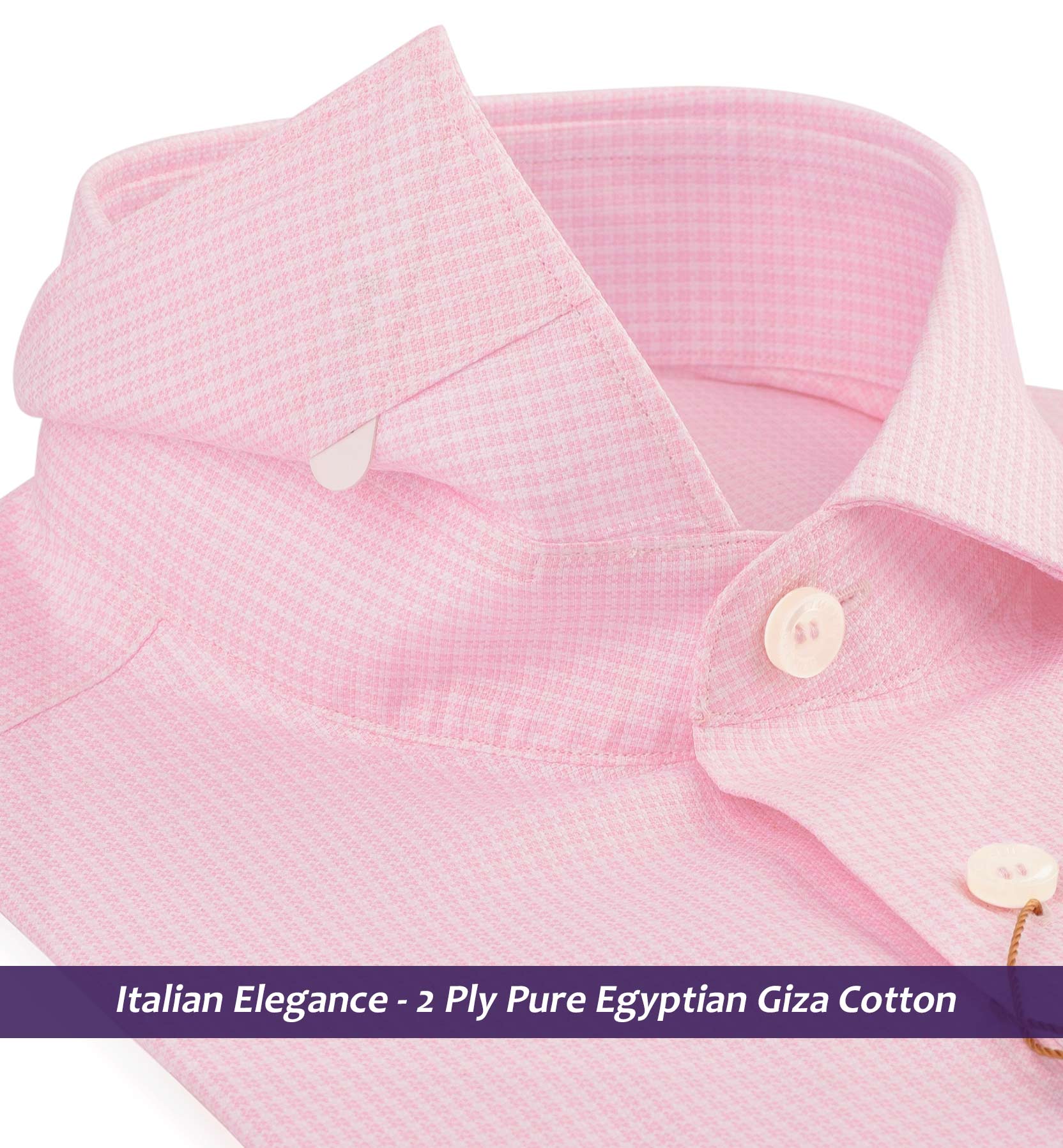 Aswan- Flamingo Pink & White Check