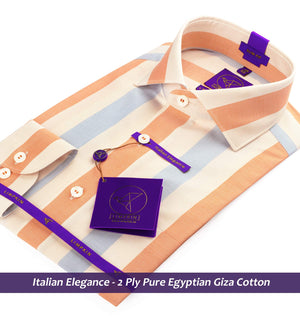 Ankara- Orange & Beige Magical Stripe