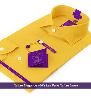 Almada- Medallion Yellow Solid Linen