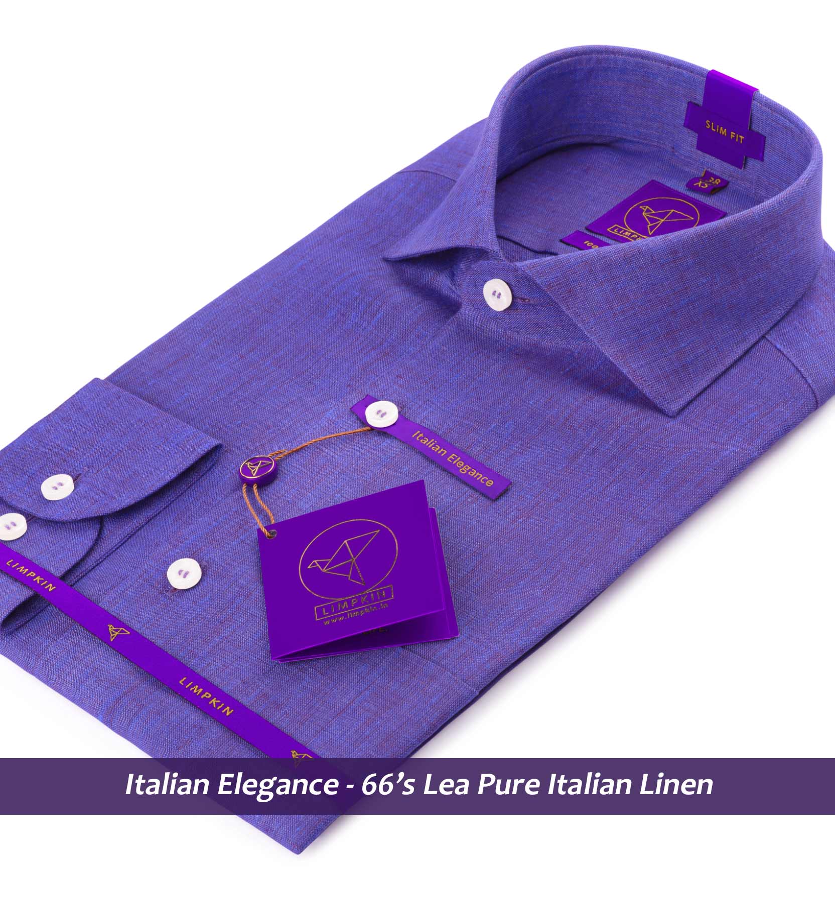 Sorrento- Amethyst Solid Linen- 66's Lea Pure Italian Linen