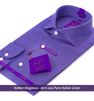 Sorrento- Amethyst Solid Linen- 66's Lea Pure Italian Linen