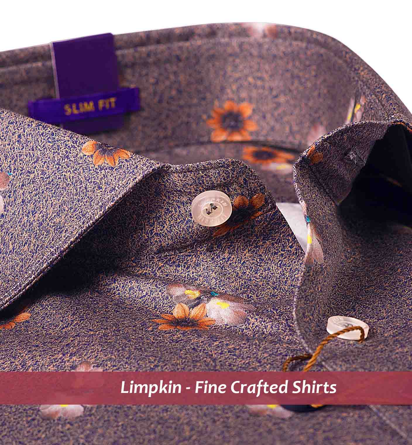 Amsterdam- Grey & Orange Floral Print