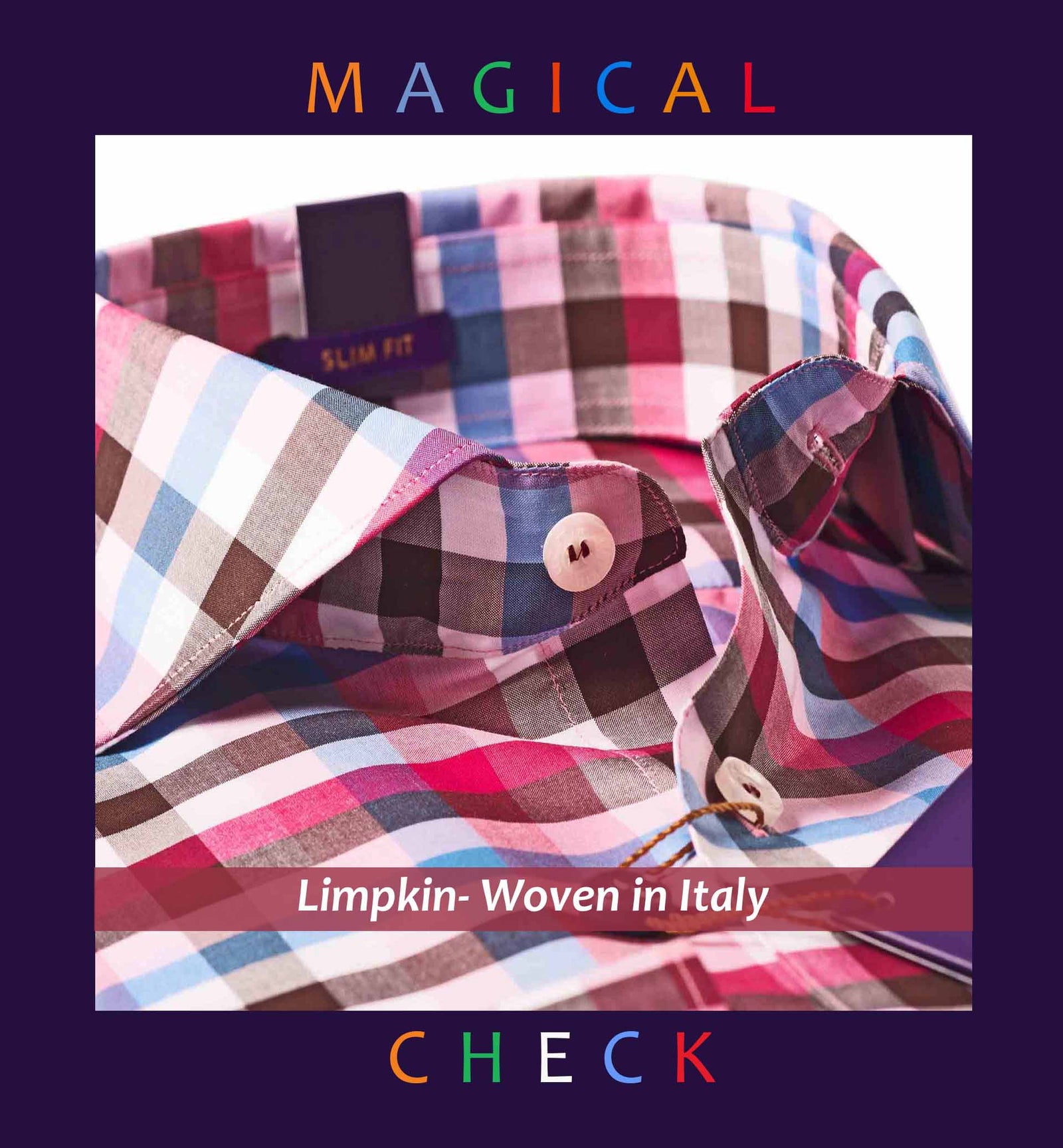 Edinburgh- Burgundy & Blue Check