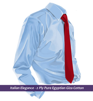 Canillo- Sky Blue Structure- 2 Ply Pure Egyptian Giza Cotton- Delivery from 15th June