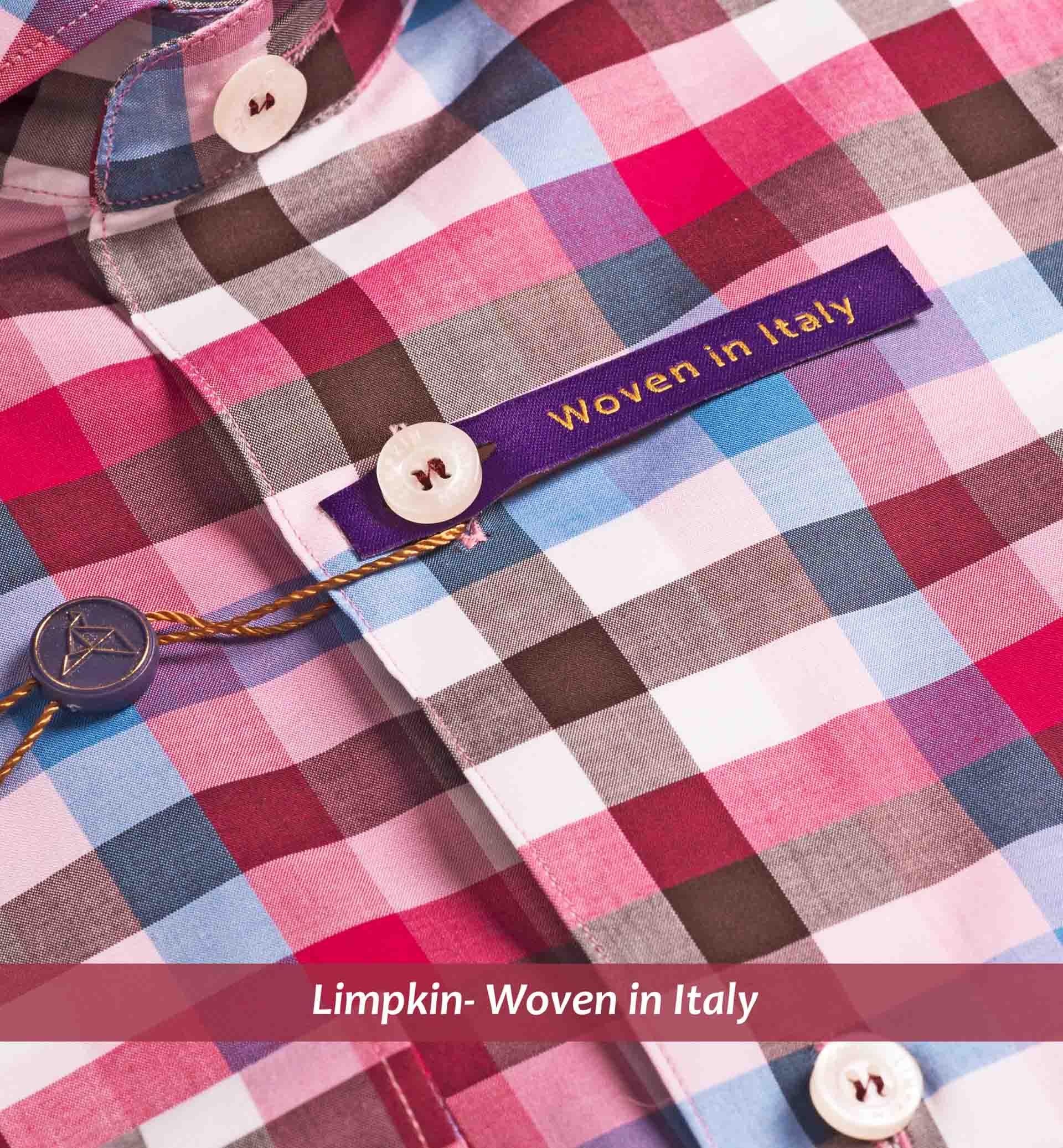 Burgundy & Blue Check