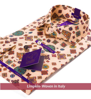 Avignon- Burgundy & Cream Mandala Print