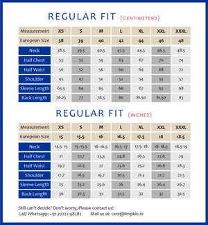 Limpkin- Regular Fit- Measurement Char