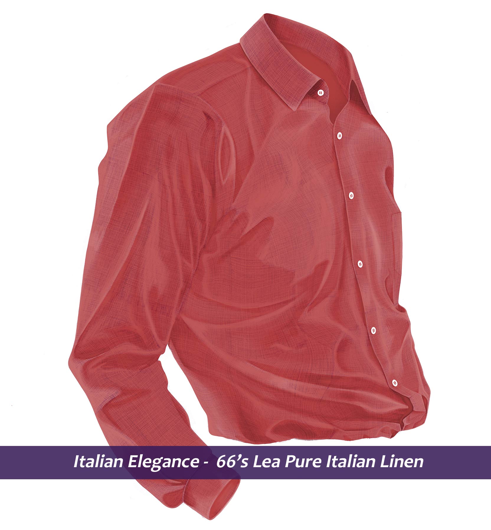 Matera- Auburn Red Solid Linen- 66's Lea Pure Luxury Linen- Delivery from 7th May