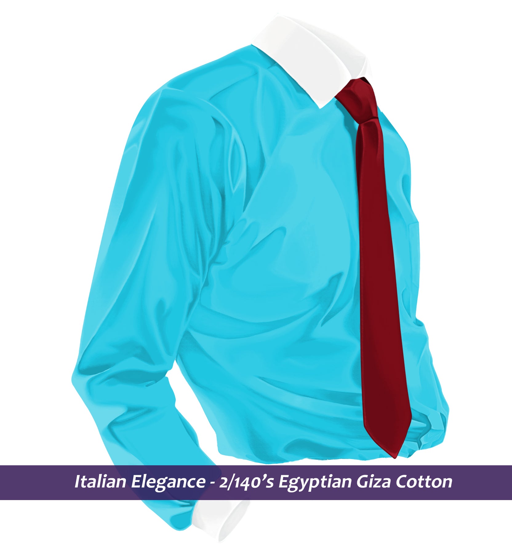 Napoli- Formal Turquoise with White Collar