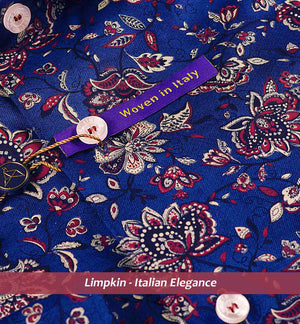 Segovia- Burgundy & Navy Floral Print