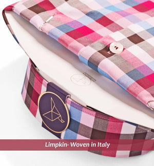 Men's shirt in magical burgundy & blue check pattern - Limpkin Shirts