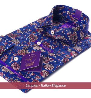 Segovia- Burgundy & Navy Floral Print