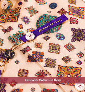 Avignon- Burgundy & Cream Mandala Print