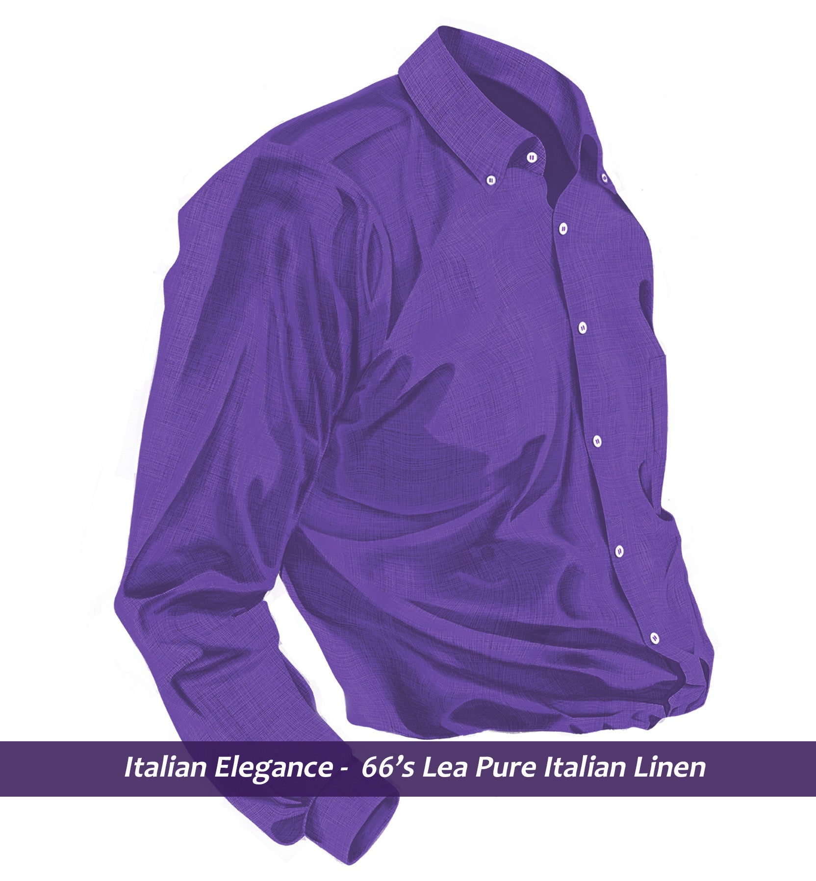 Sardinia- Amethyst Solid Linen- Button Down