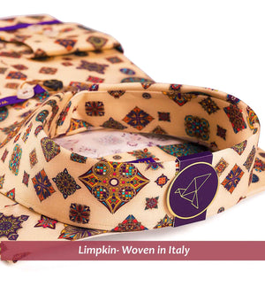 Avignon- Burgundy & Cream Mandala Print